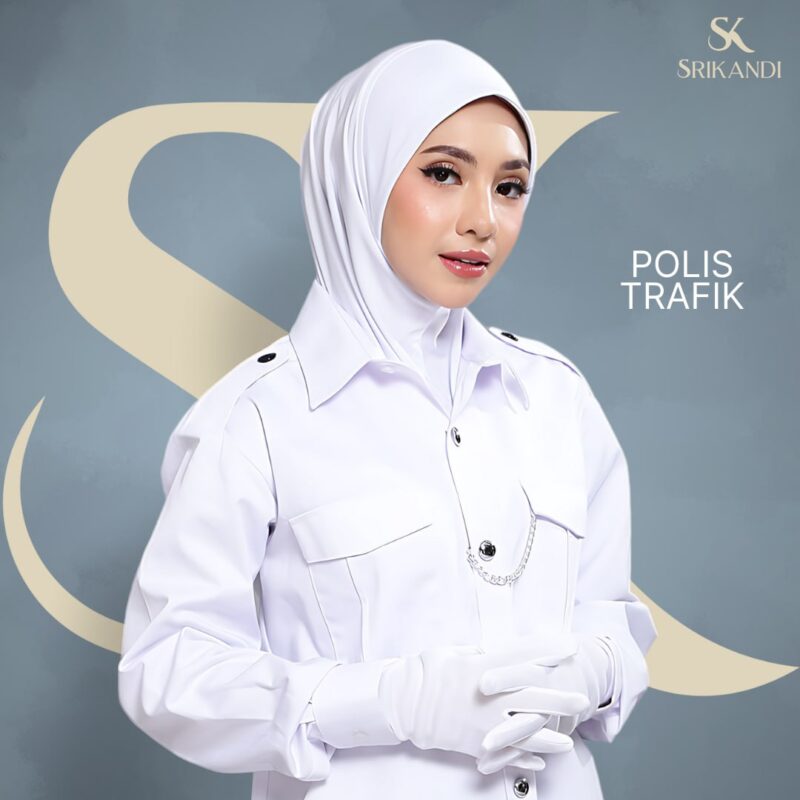 SriKandi Putih  - Tudung Polis Trafik (Borong 10 helai) - Image 3