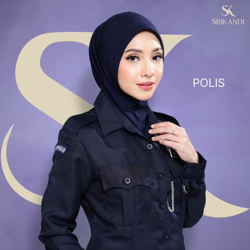 SriKandi Biru Gelap - Tudung Kastam, Air Force (Borong 10 helai) - Image 5