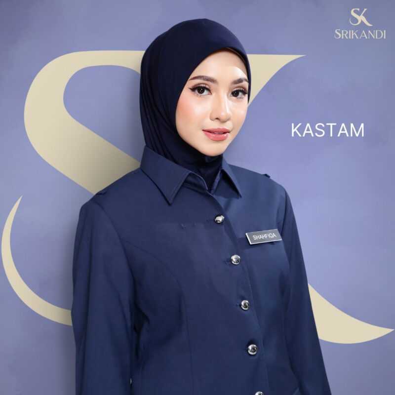 SriKandi Biru Gelap - Tudung Kastam, Air Force (Borong 10 helai) - Image 3