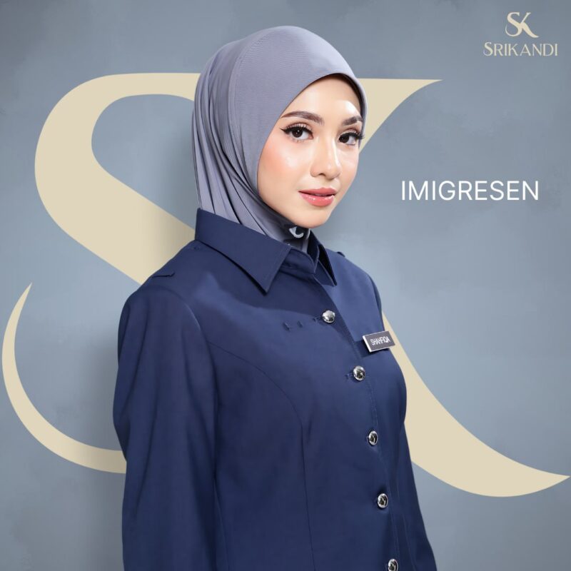 SriKandi Kelabu - Tudung Imigresen (Borong 10 helai) - Image 3