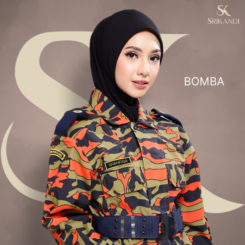 SriKandi Hitam - Tudung Army, Navy, Bomba (Borong 10 helai) - Image 3