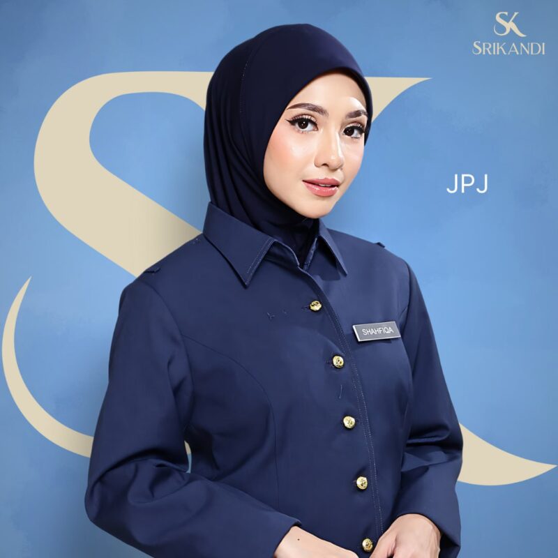 SriKandi Biru Gelap - Tudung Kastam, Air Force (Borong 10 helai) - Image 4