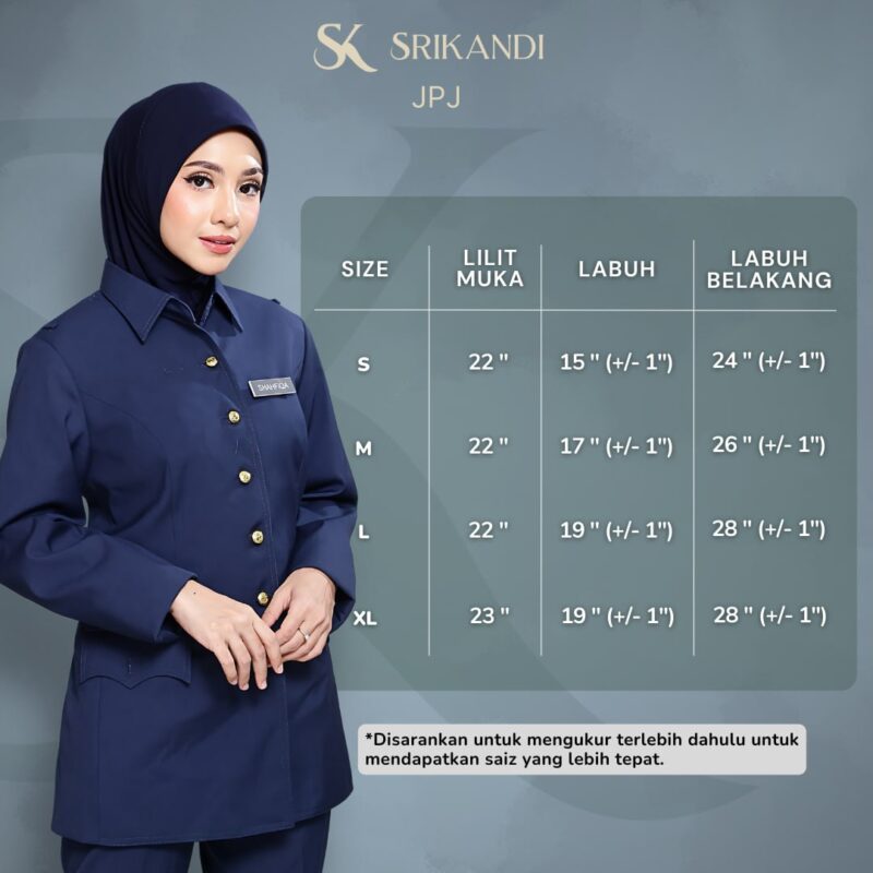 SriKandi Biru Gelap - Tudung Kastam, Air Force (Borong 10 helai) - Image 8