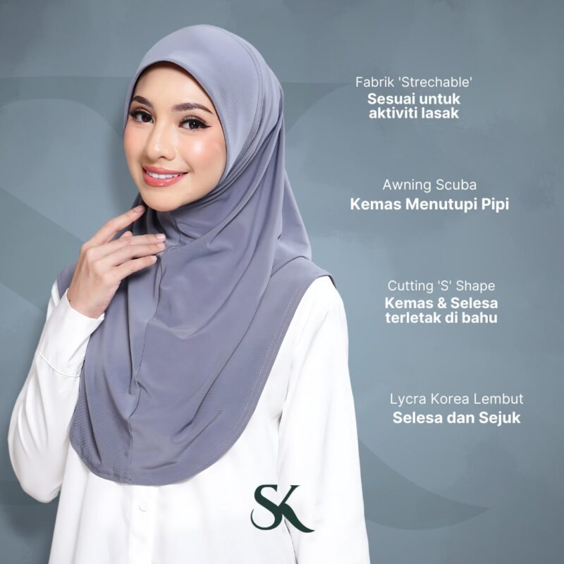 SriKandi Hitam - Tudung Army, Navy, Bomba (Borong 10 helai) - Image 10