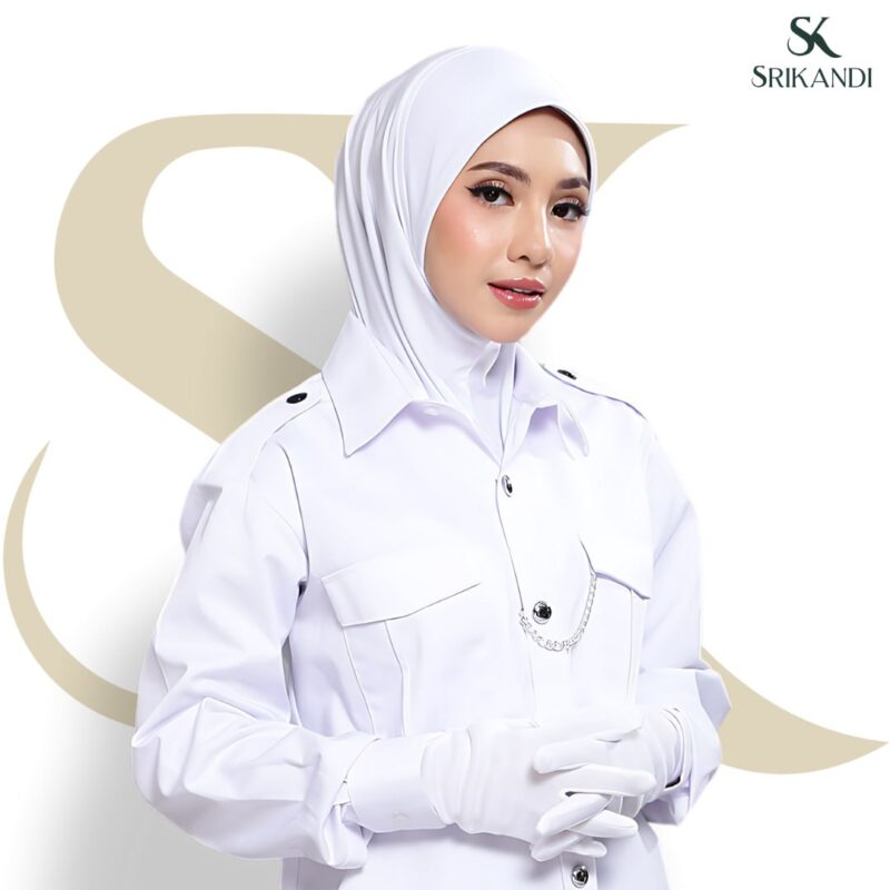 SriKandi Putih  - Tudung Polis Trafik (Borong 10 helai)