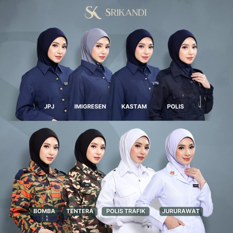 SriKandi Biru Gelap - Tudung Kastam, Air Force (Borong 10 helai) - Image 10
