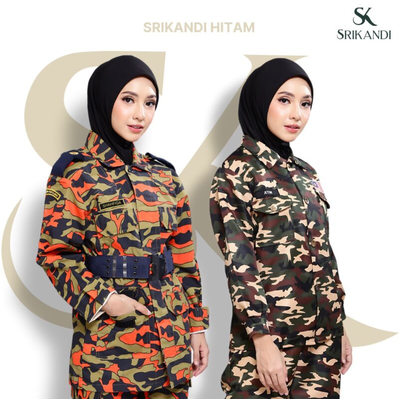 SriKandi Hitam - Tudung Army, Navy, Bomba (Borong 10 helai)