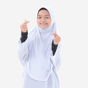 Tudung Sekolah Awning Scuba Labuh Berdagu (Borong 10 helai)