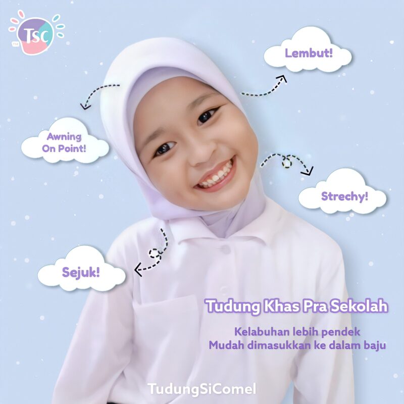 Tudung Pra Sekolah (Borong 10 helai) - Image 5