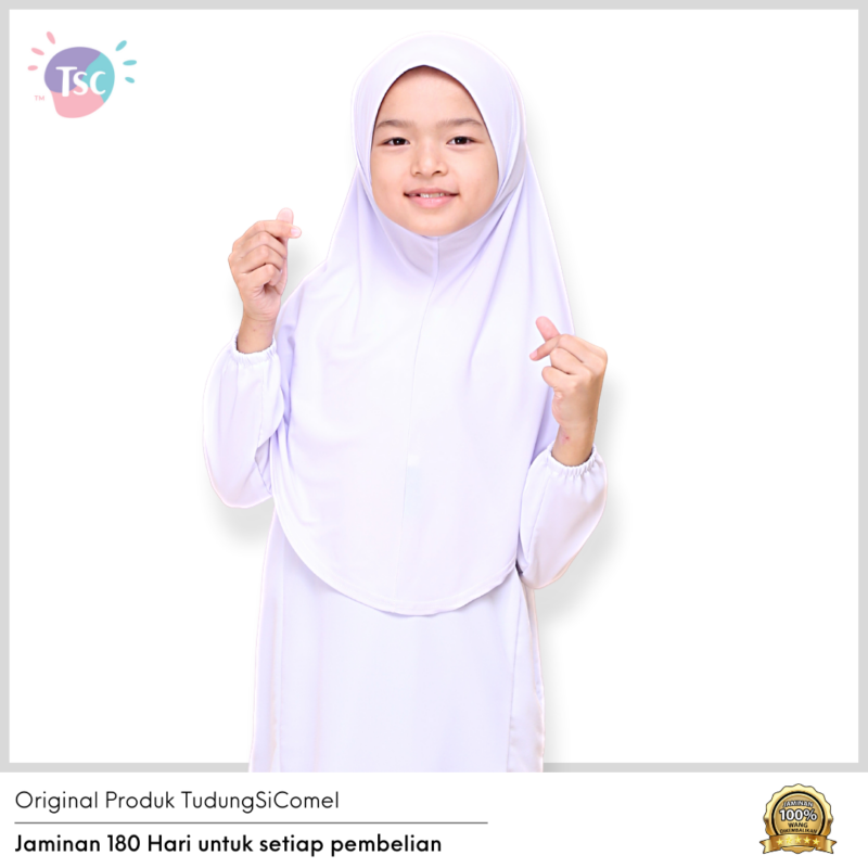 Tudung Sekolah Awning Scuba  (Borong 10 helai) - Image 2