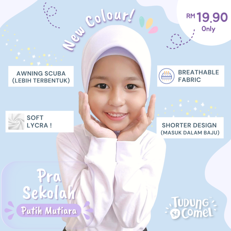 Tudung Pra Sekolah (Borong 10 helai) - Image 4