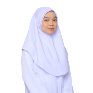 Tudung Sekolah Zip Dua Lapis (Defect)